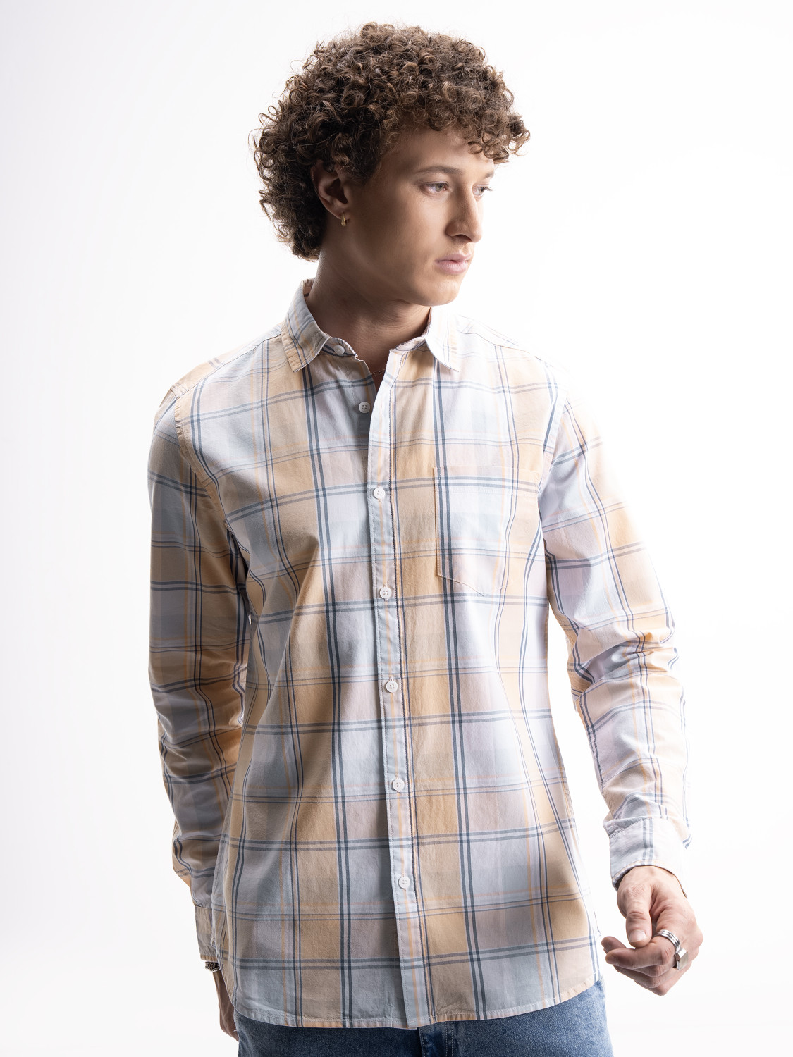 Image of KETCH Men Checkered Casual Multicolor Shirt
