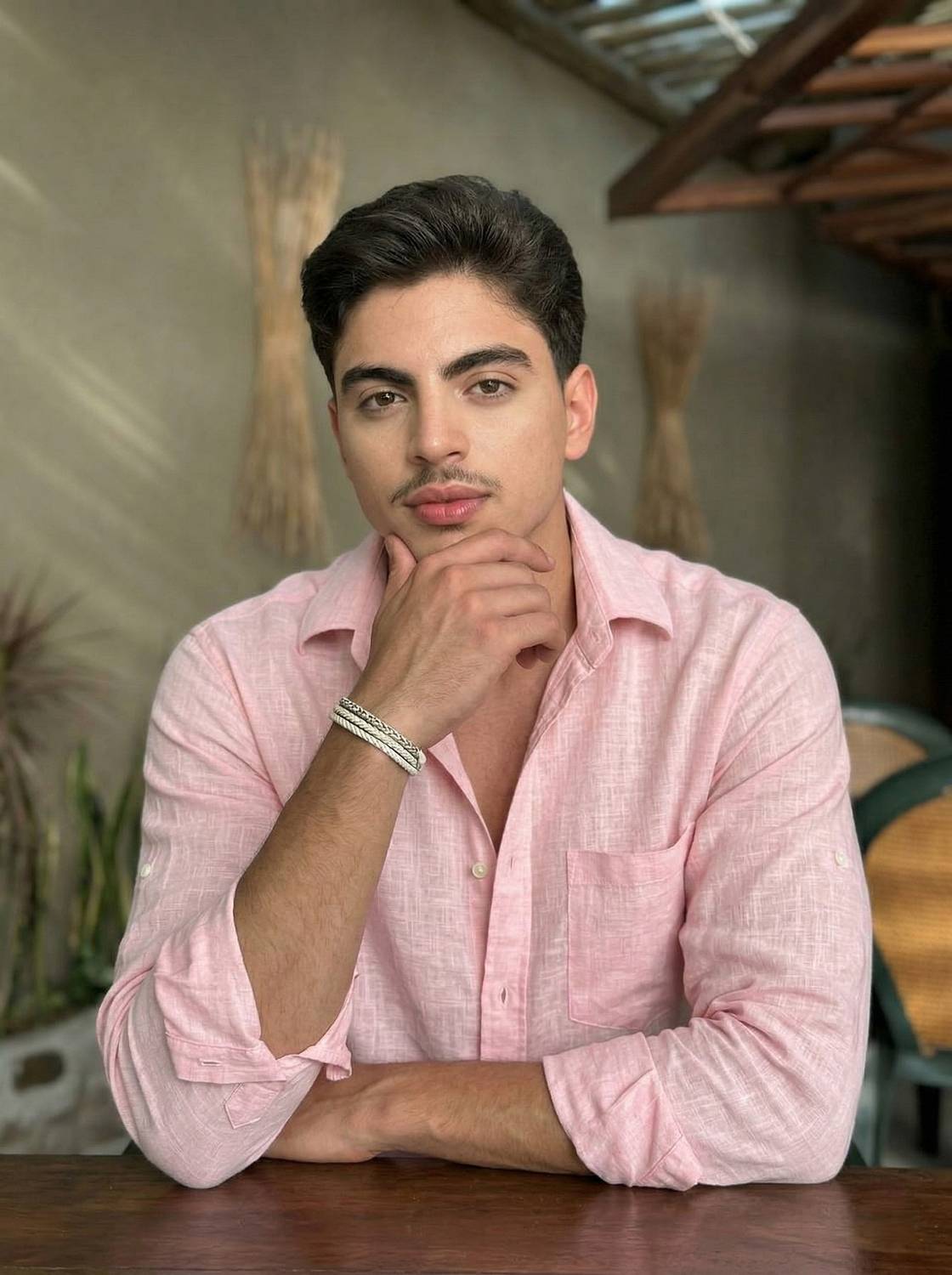 Dhakre Men Solid Casual Pink Shirt - Image 4