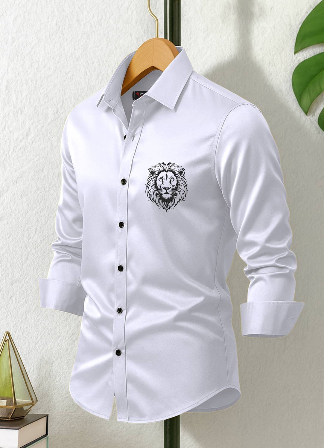 SHREE Men Printed Casual White Shirt - Image 3