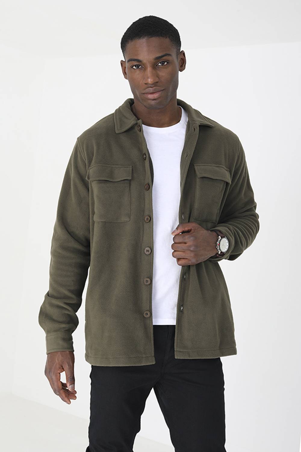 Brave Soul Men Solid Casual Green Shirt