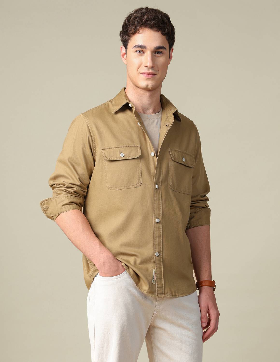 U.S. Polo Assn. Denim Co. Men Gold Shirt - Image 1