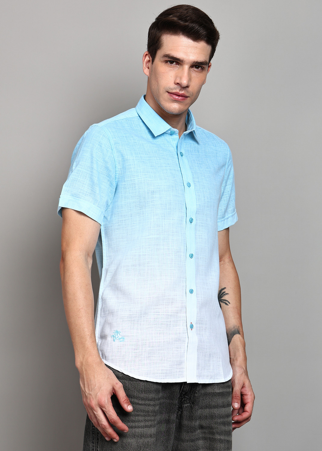 Image of KILLER Men Slim Fit Dyed /Ombre Casual Shirt