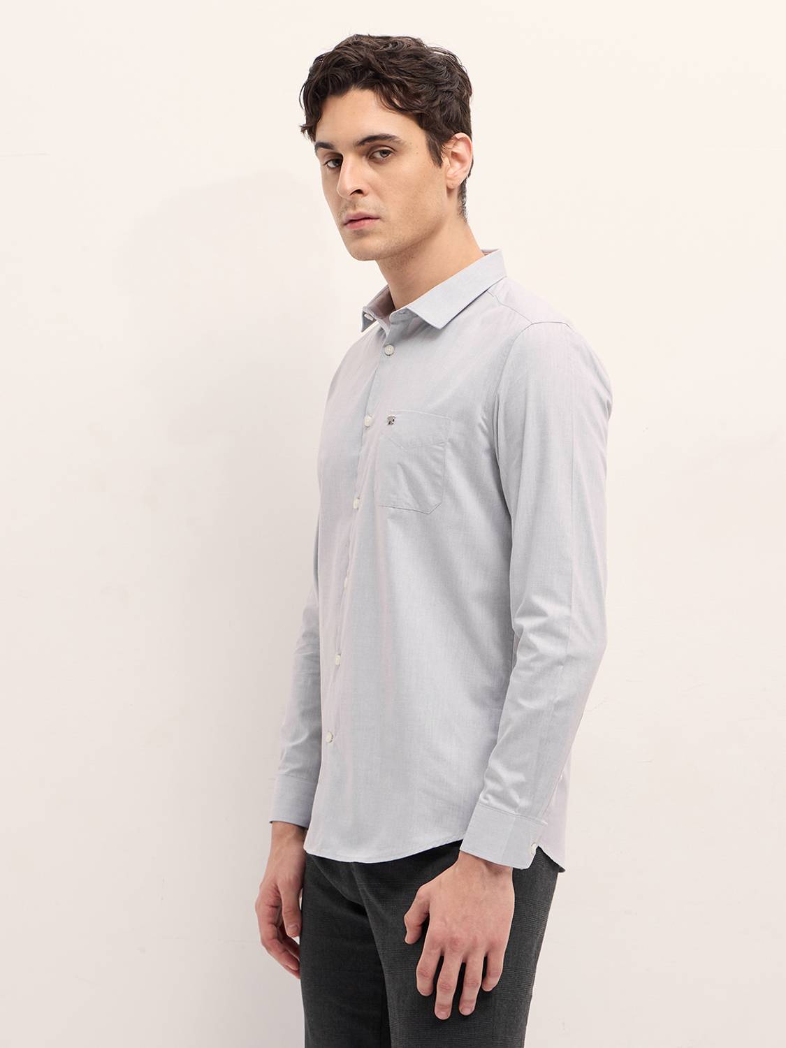 THE BEAR HOUSE Men Grey Formal Shirt - Image 3