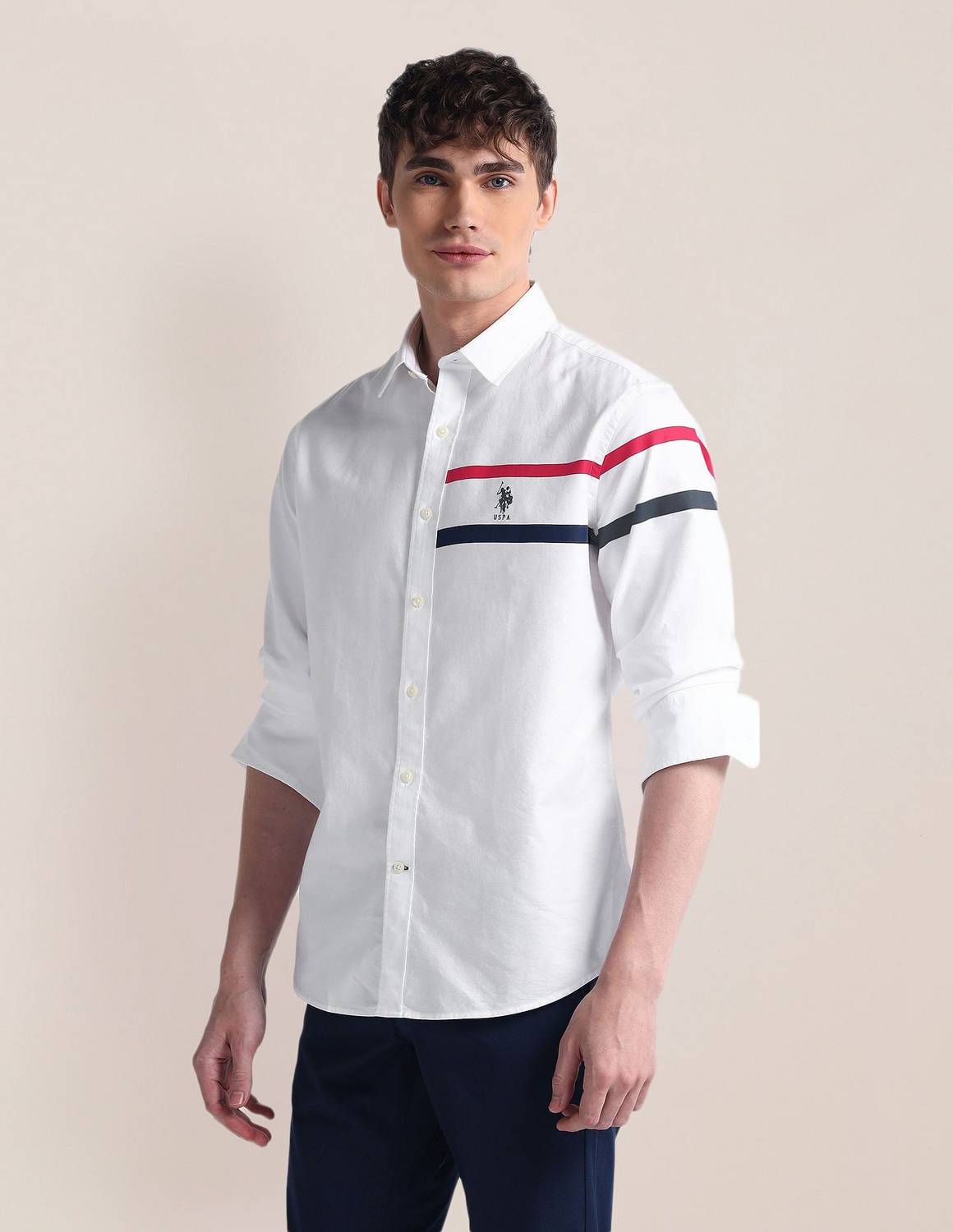 U.S. POLO ASSN. Men White Casual Shirt - Image 5