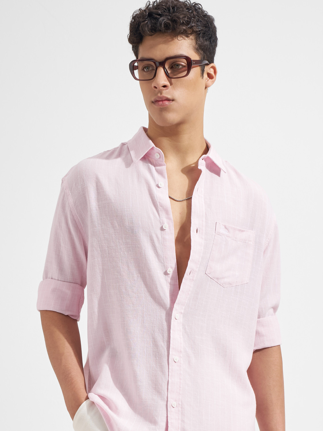 Image of HIGHLANDER Men Solid Casual Multicolor Shirt