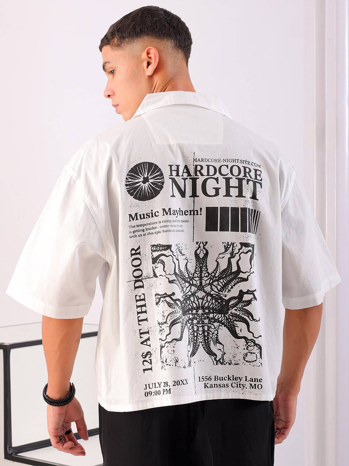 The Indian Garage Co. Men White Graphic Print Shirt - Image 2