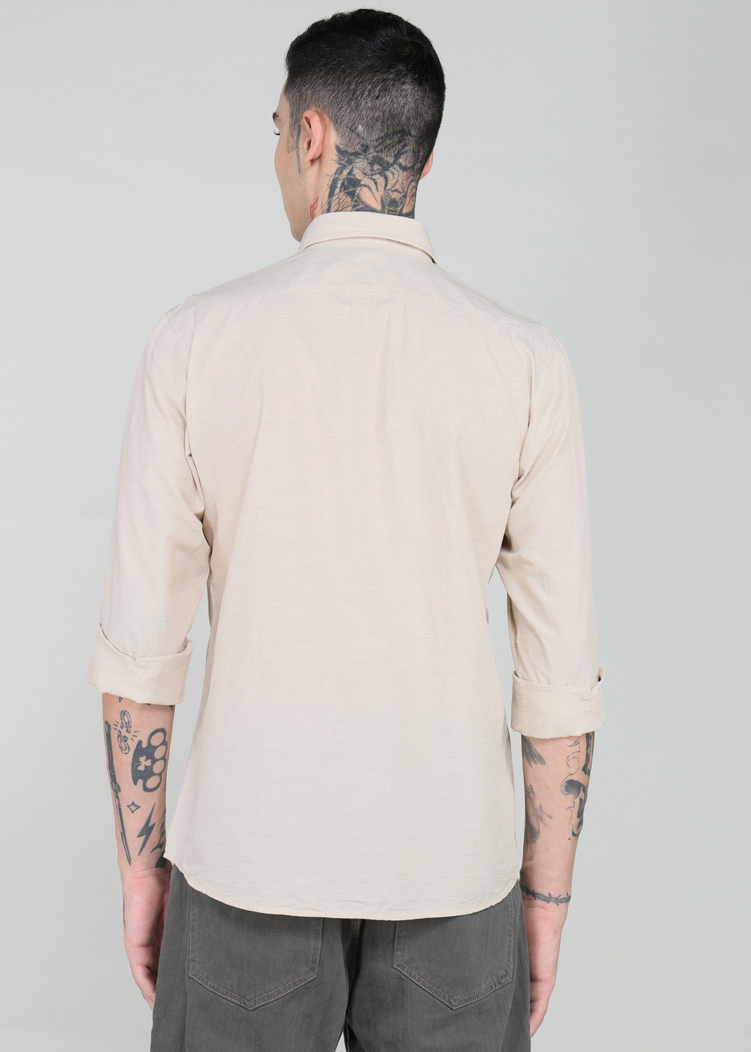 Image of PETER ENGLAND Men Slim Fit Solid Casual Shirt