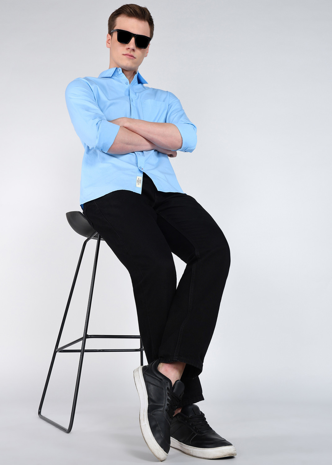 Image of BEING HUMAN Men Slim Fit Solid Casual Shirt