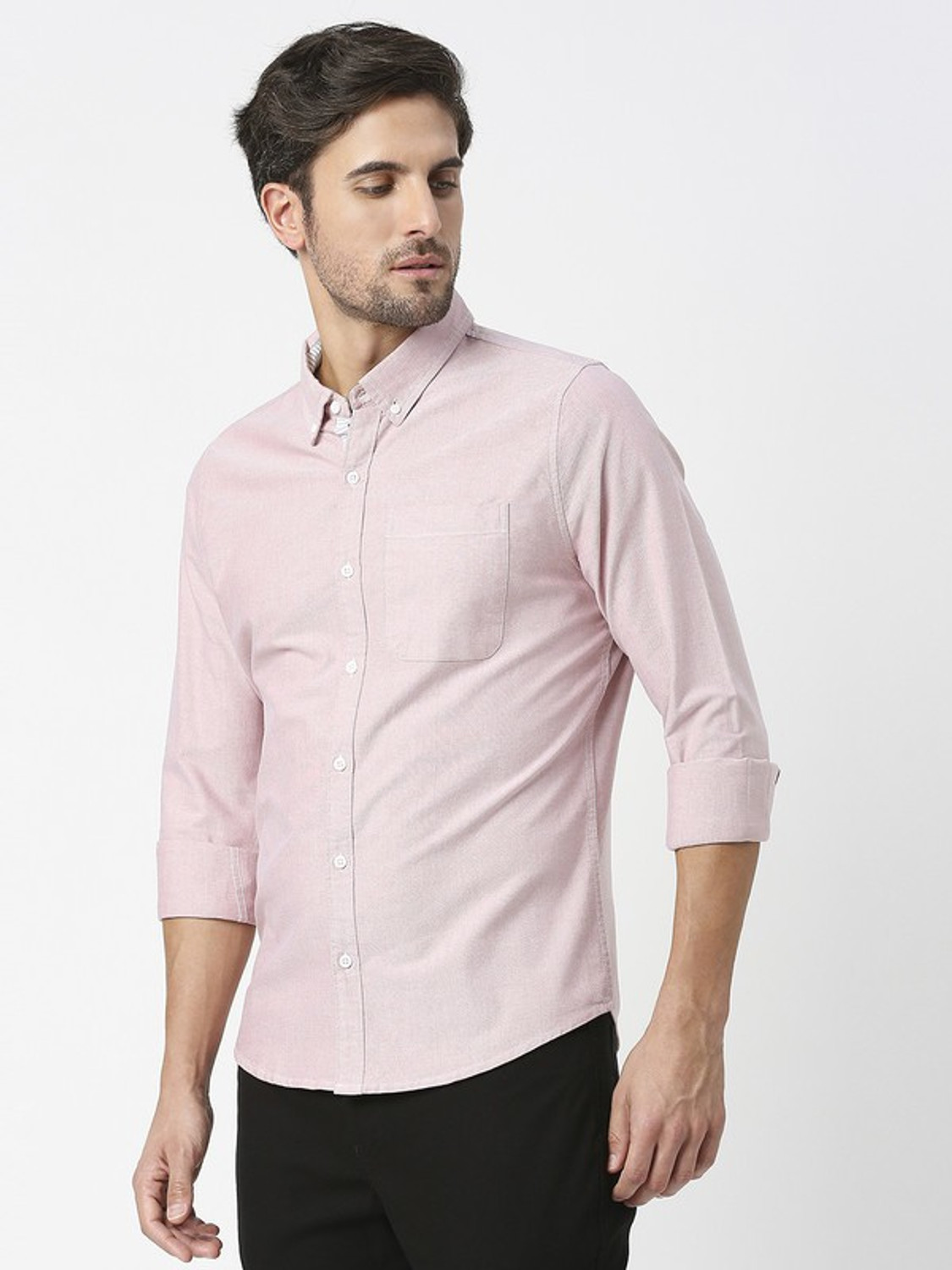 Image of THOMAS SCOTT Men Solid Casual Red Shirt