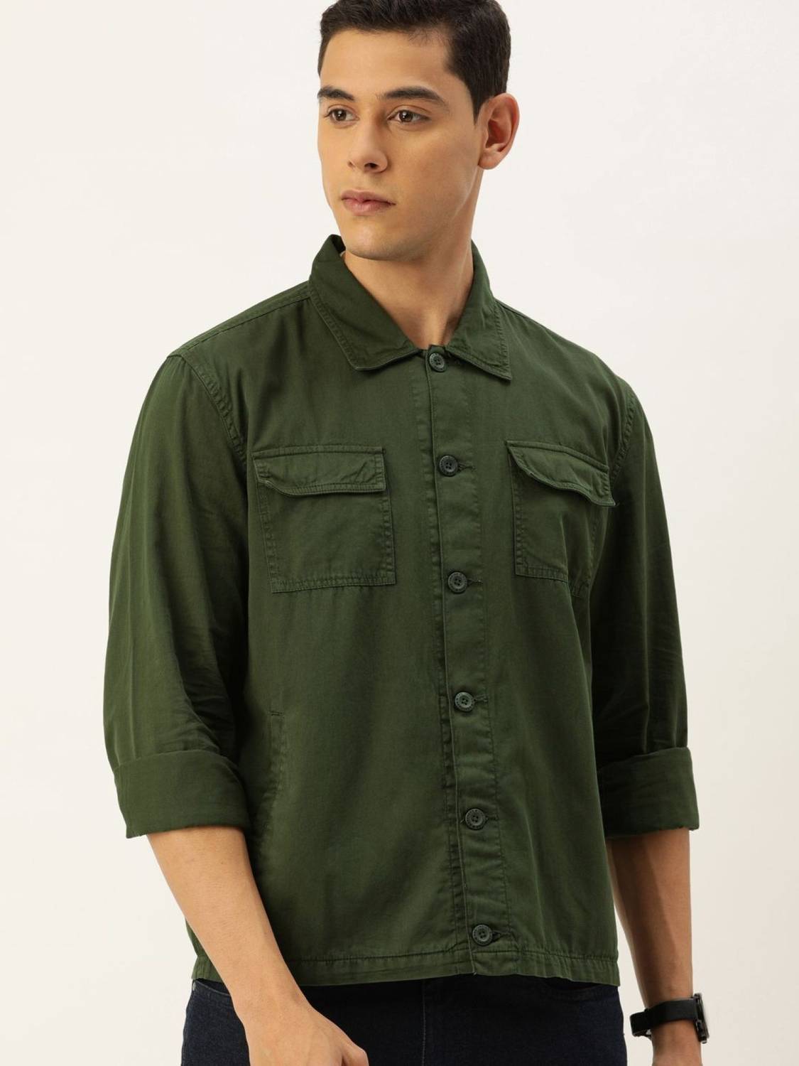 The Indian Garage Co. Men Green Casual Shirt - Image 1