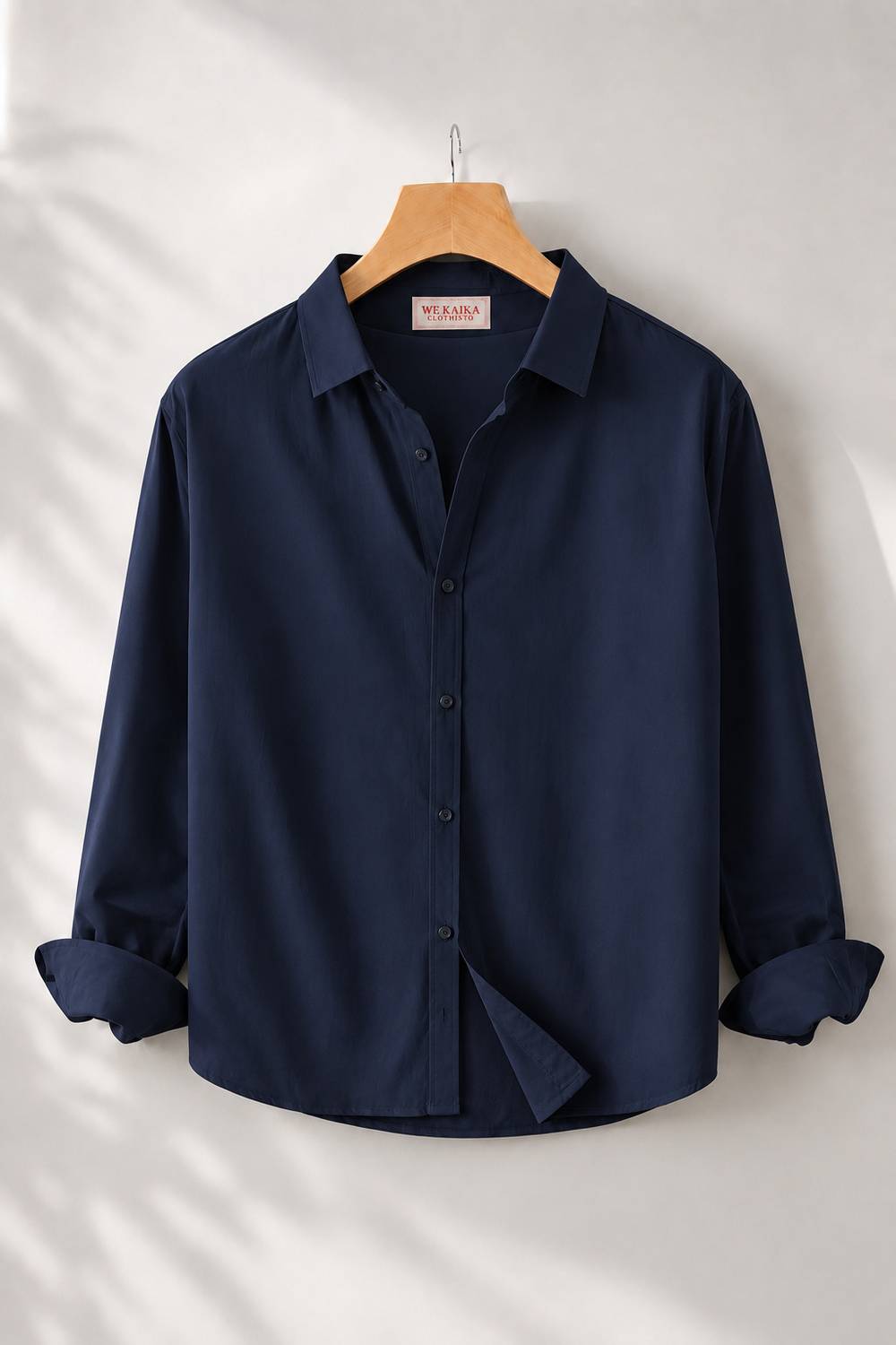 WE KAIKA Men Dark Blue Casual Shirt - Image 1