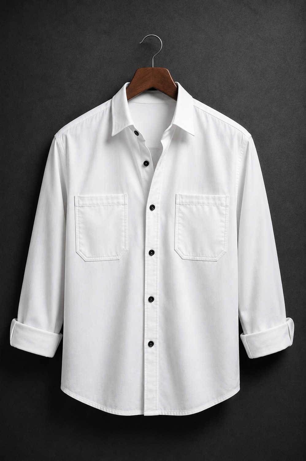 Image of BJM ENTERPRISE Men Solid Casual White Shirt