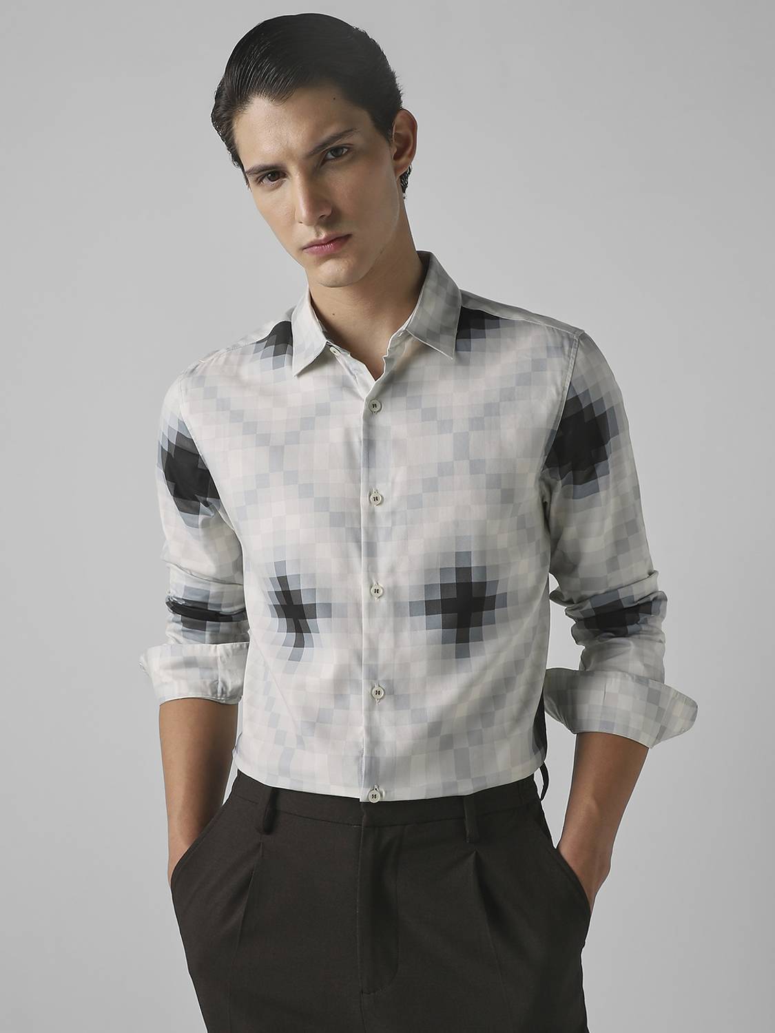 MUFTI Men Slim Fit Printed Spread Collar Casual Shirt