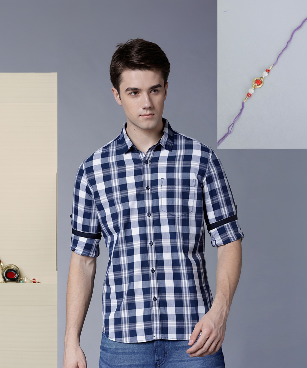 Image of HIGHLANDER Men Checkered Casual Multicolor Shirt