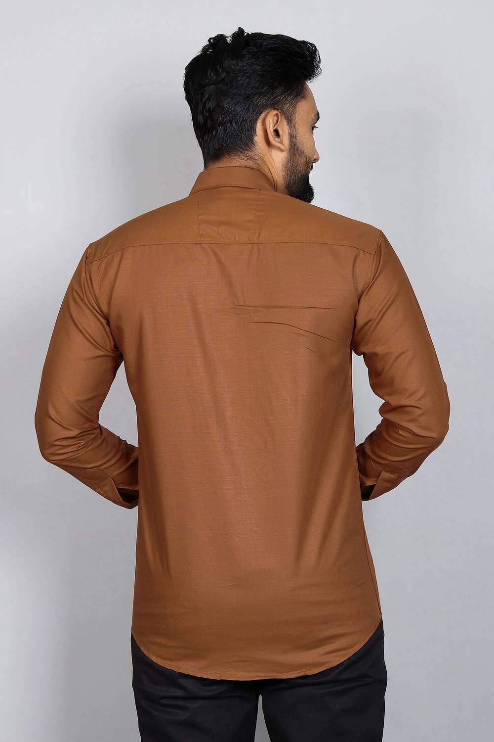 Blue dove Men Grey, Brown Shirt - Image 5