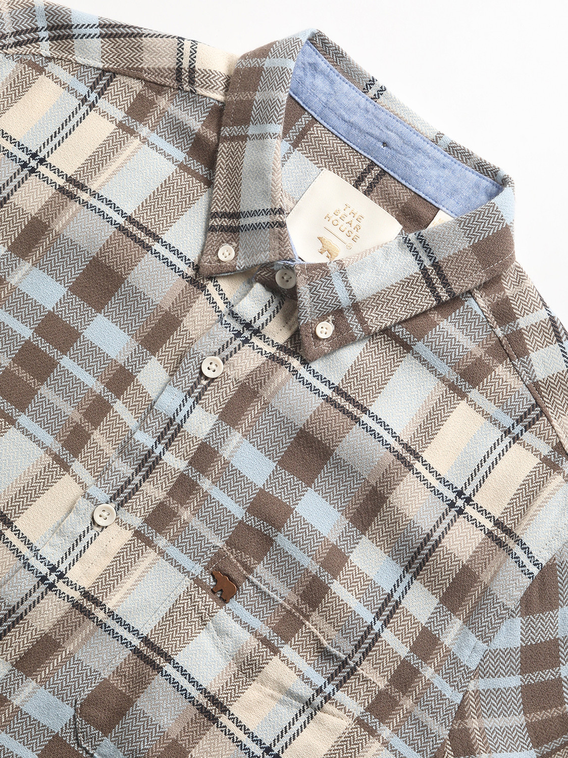 Image of THE BEAR HOUSE Men Checkered Casual Multicolor Shirt