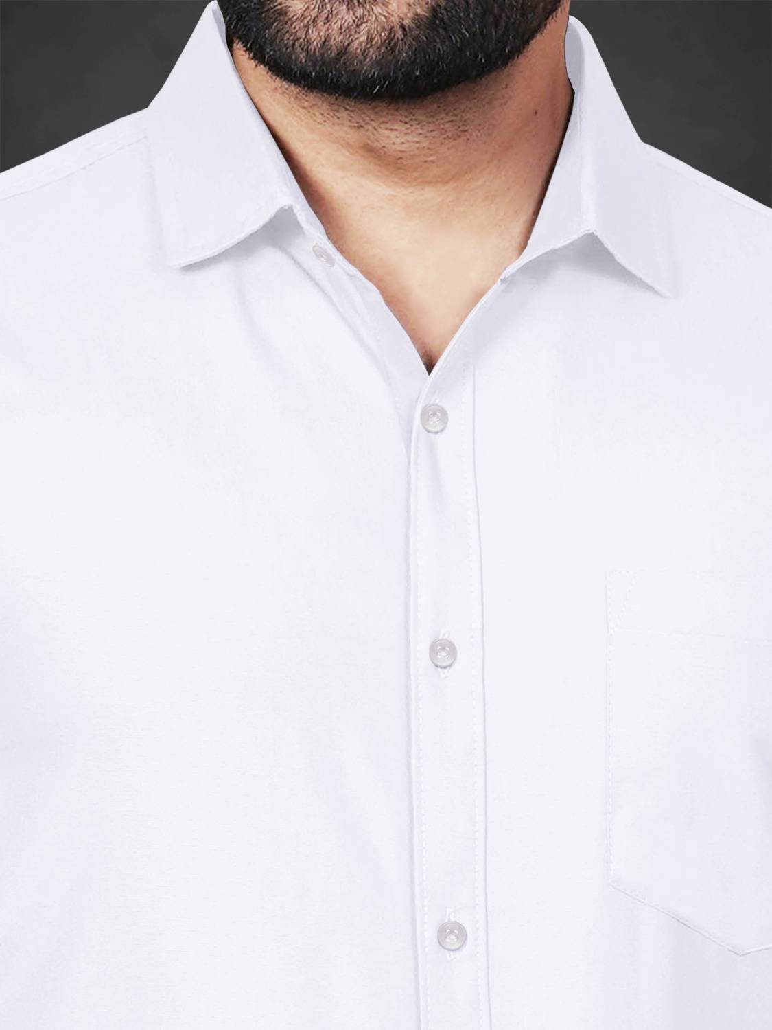VeBNoR Men White Casual Shirt - Image 5
