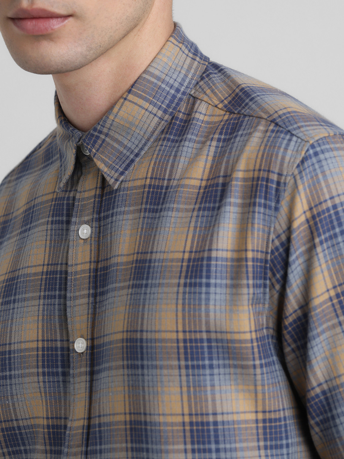 Image of JACK & JONES Men Checkered Casual Multicolor Shirt