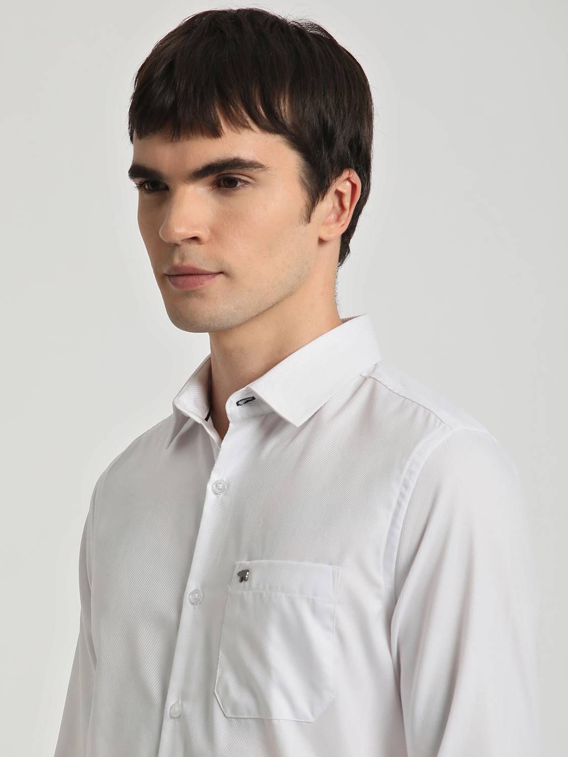 THE BEAR HOUSE Men Solid Formal White Shirt