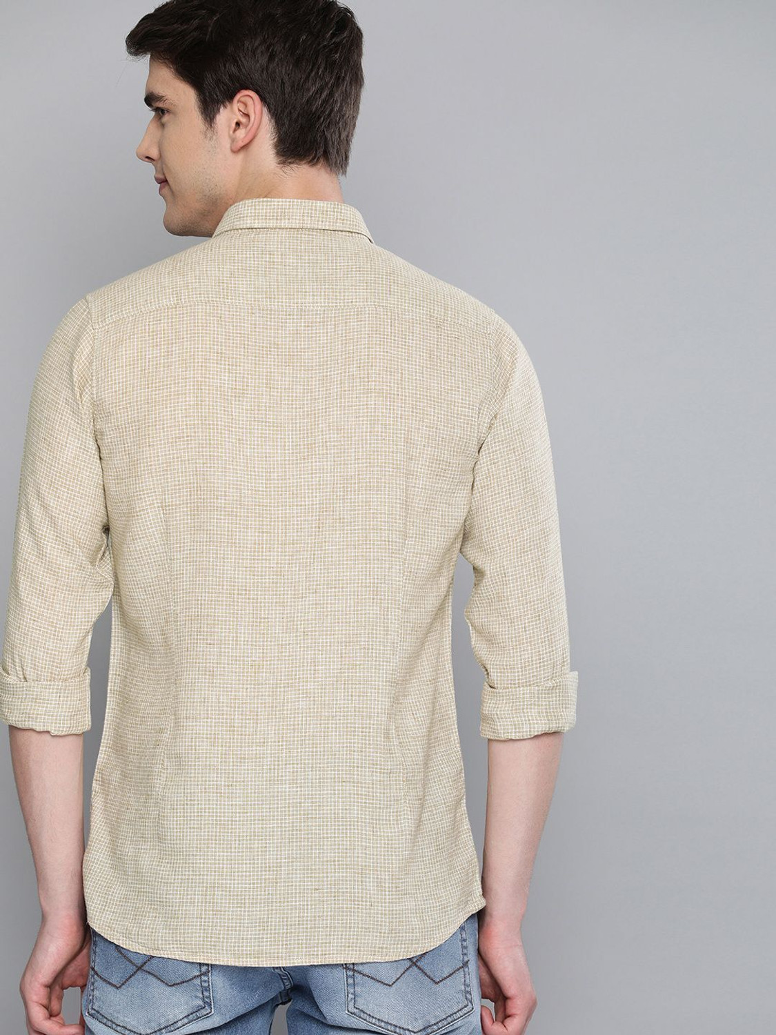 Image of Mast & Harbour Men Regular Fit Checkered Casual Shirt