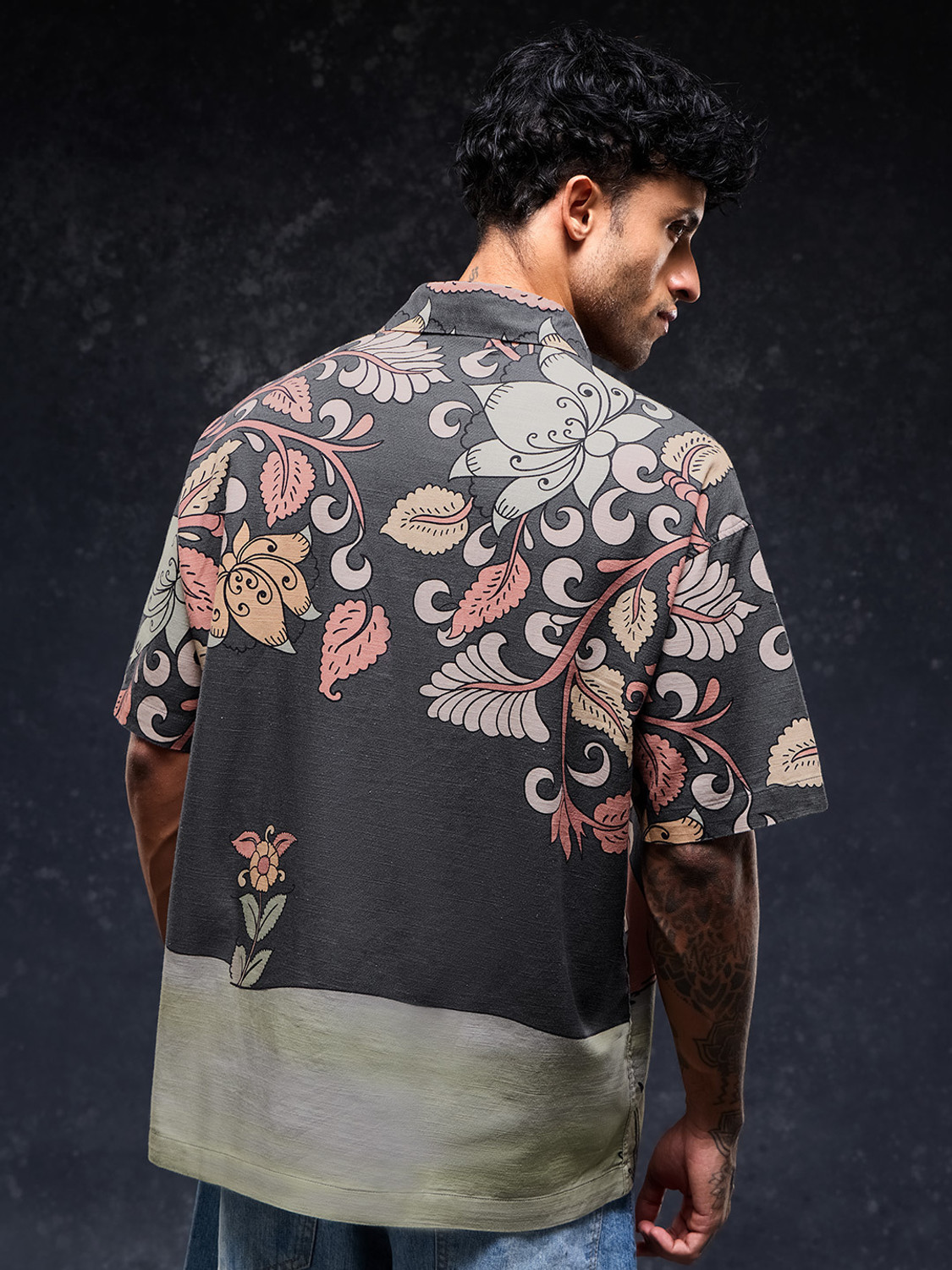 Image of The Souled Store Men Graphic Print Casual Grey Shirt