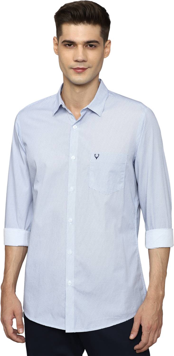 Allen Solly Men Printed Casual Blue Shirt