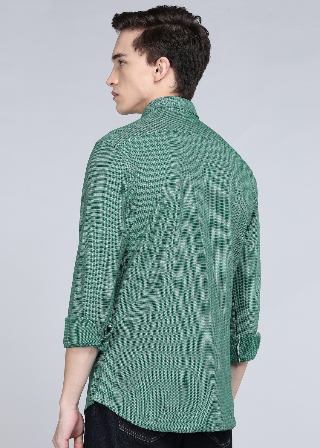 Image of Louis Philippe Sport Men Slim Fit Solid Casual Shirt