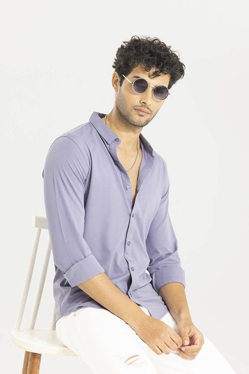 Snitch Men Purple Casual Shirt - Image 4