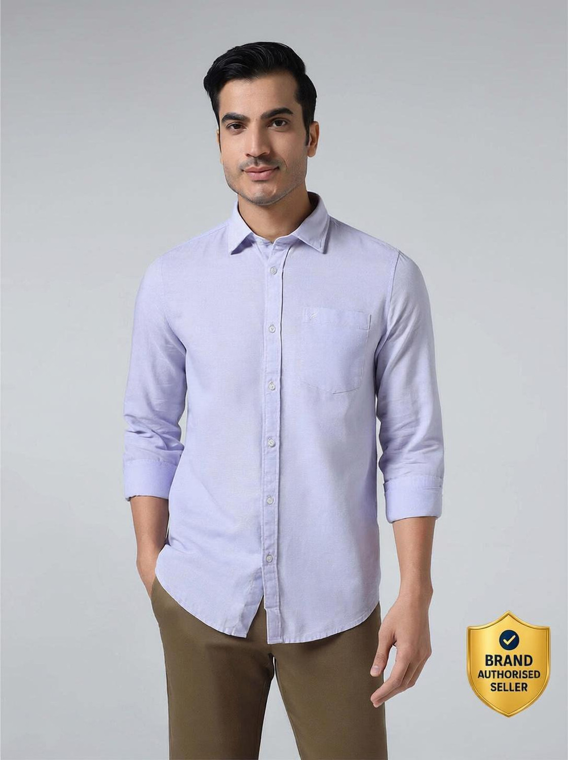 Blackberrys Men Solid Casual Purple Shirt