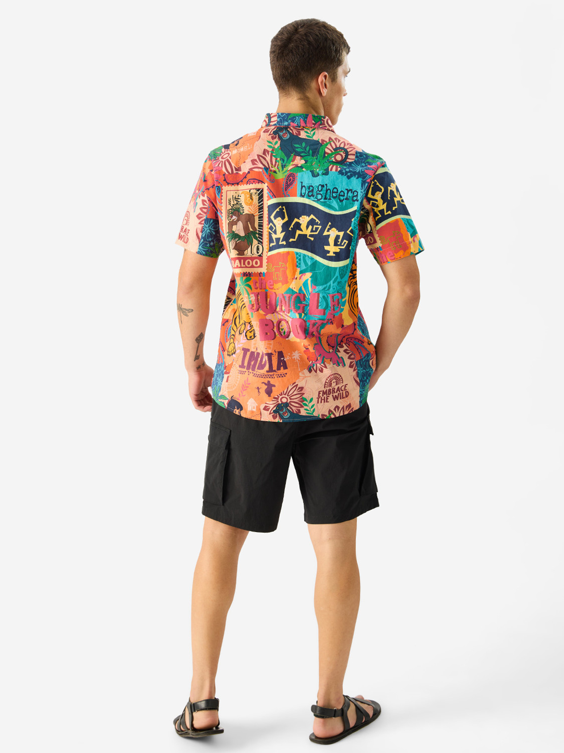 Image of The Souled Store Men Printed Casual Multicolor Shirt