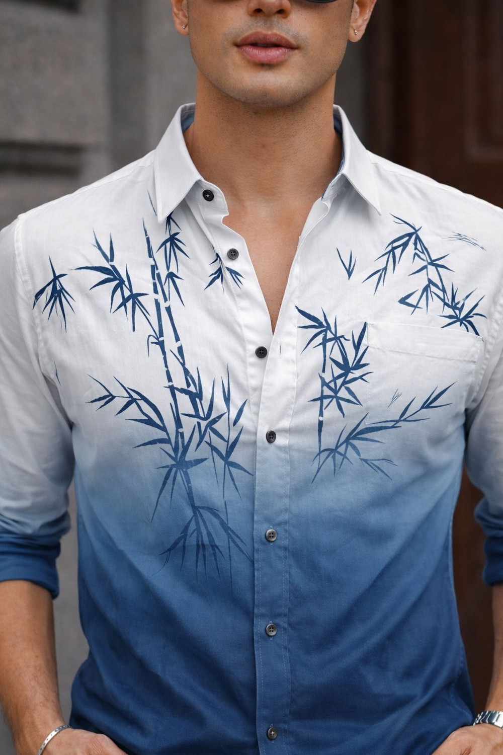 Image of LENUS Men Printed Party Multicolor Shirt