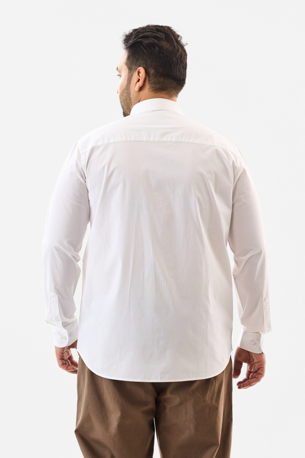 Image of Snitch Men Solid Casual White Shirt