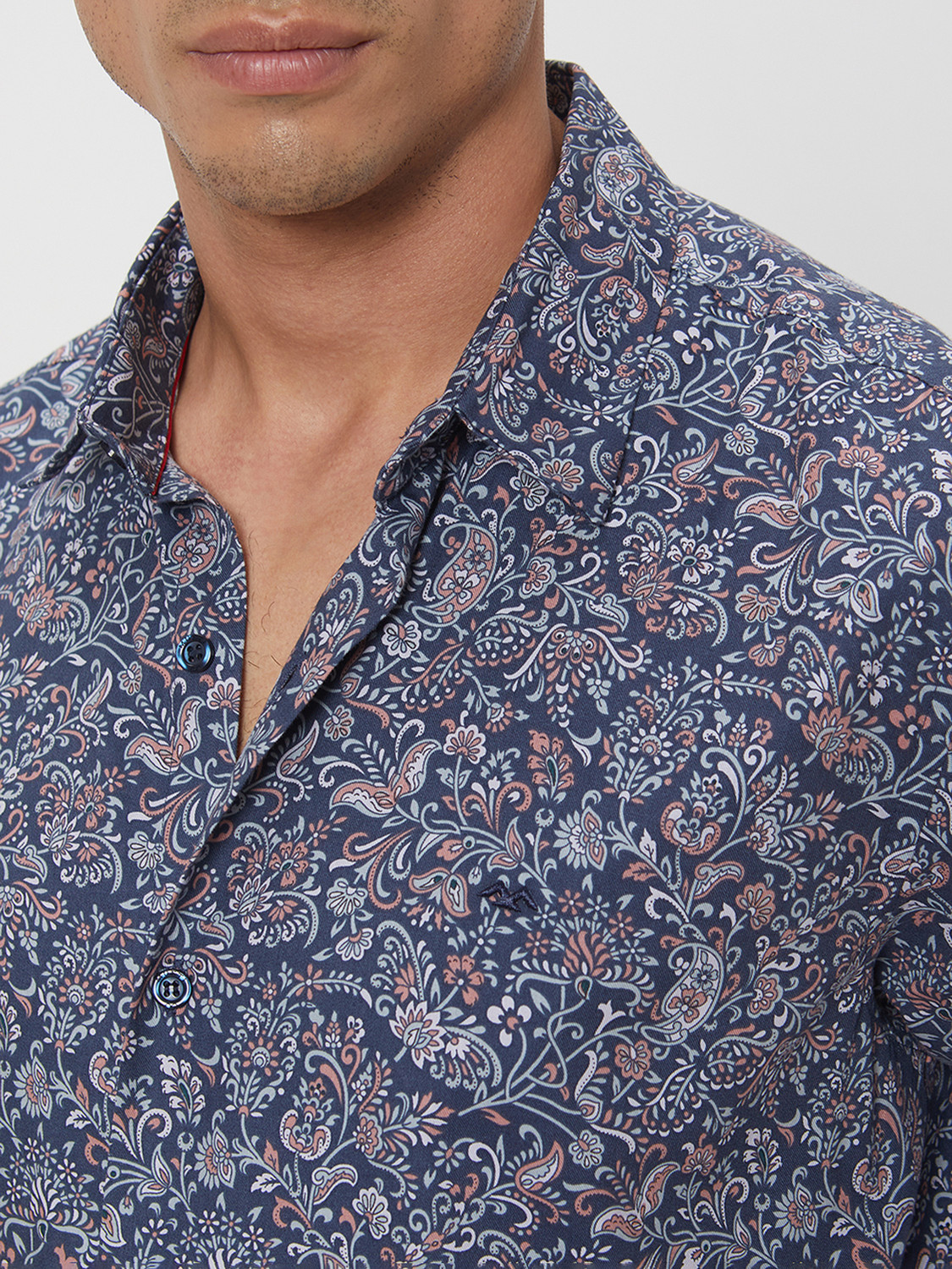 Image of MUFTI Men Printed Casual Multicolor Shirt