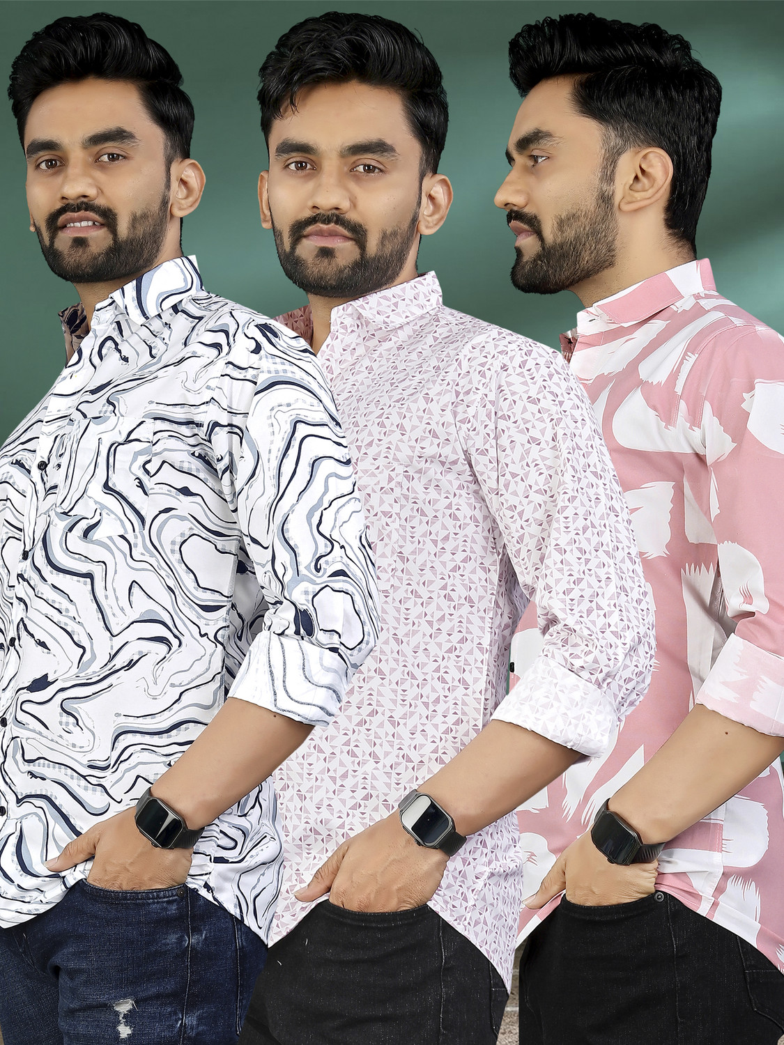 Image of METRONAUT Men Printed Casual Multicolor Shirt