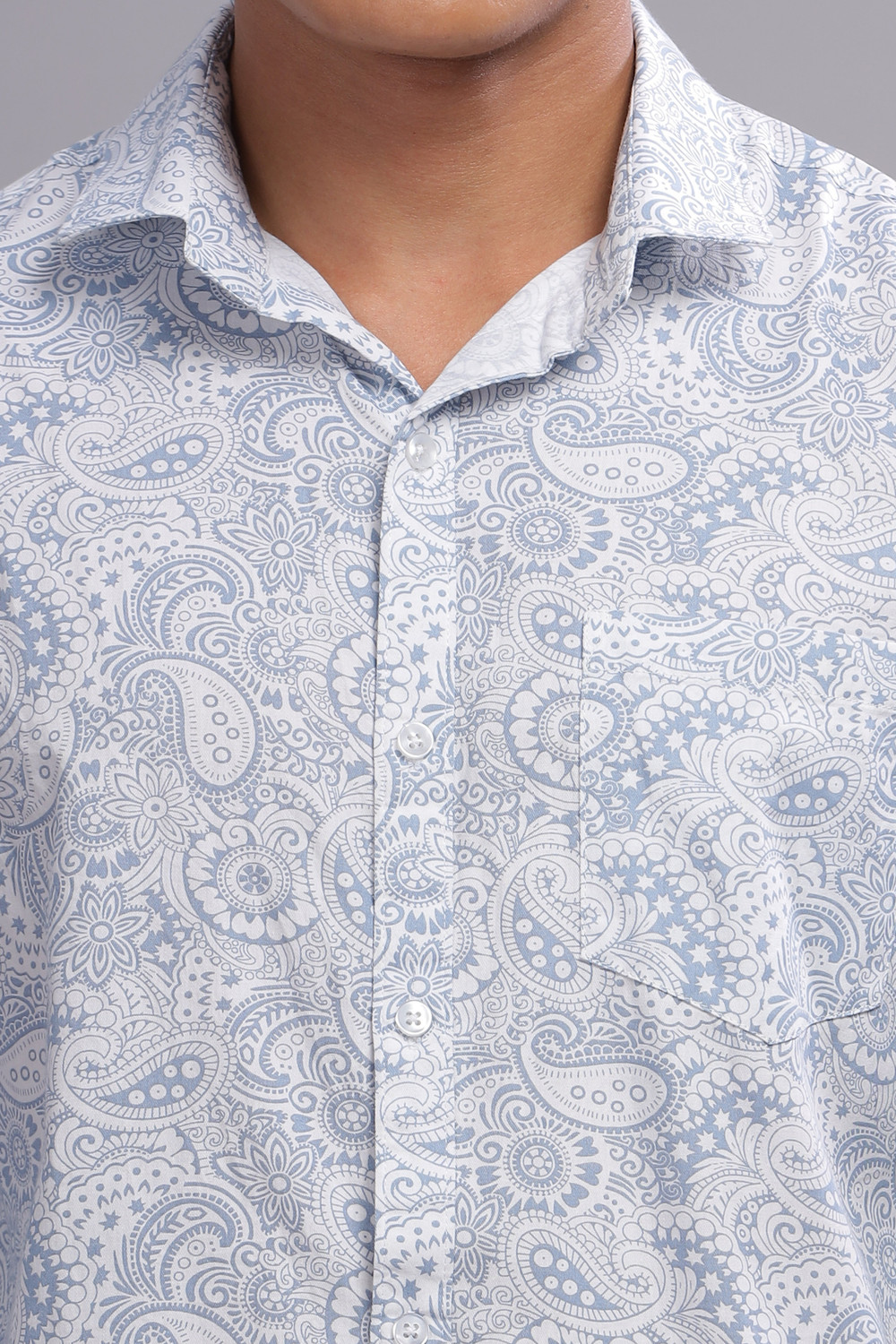 Image of shardha enterprise Men Printed Casual Blue Shirt