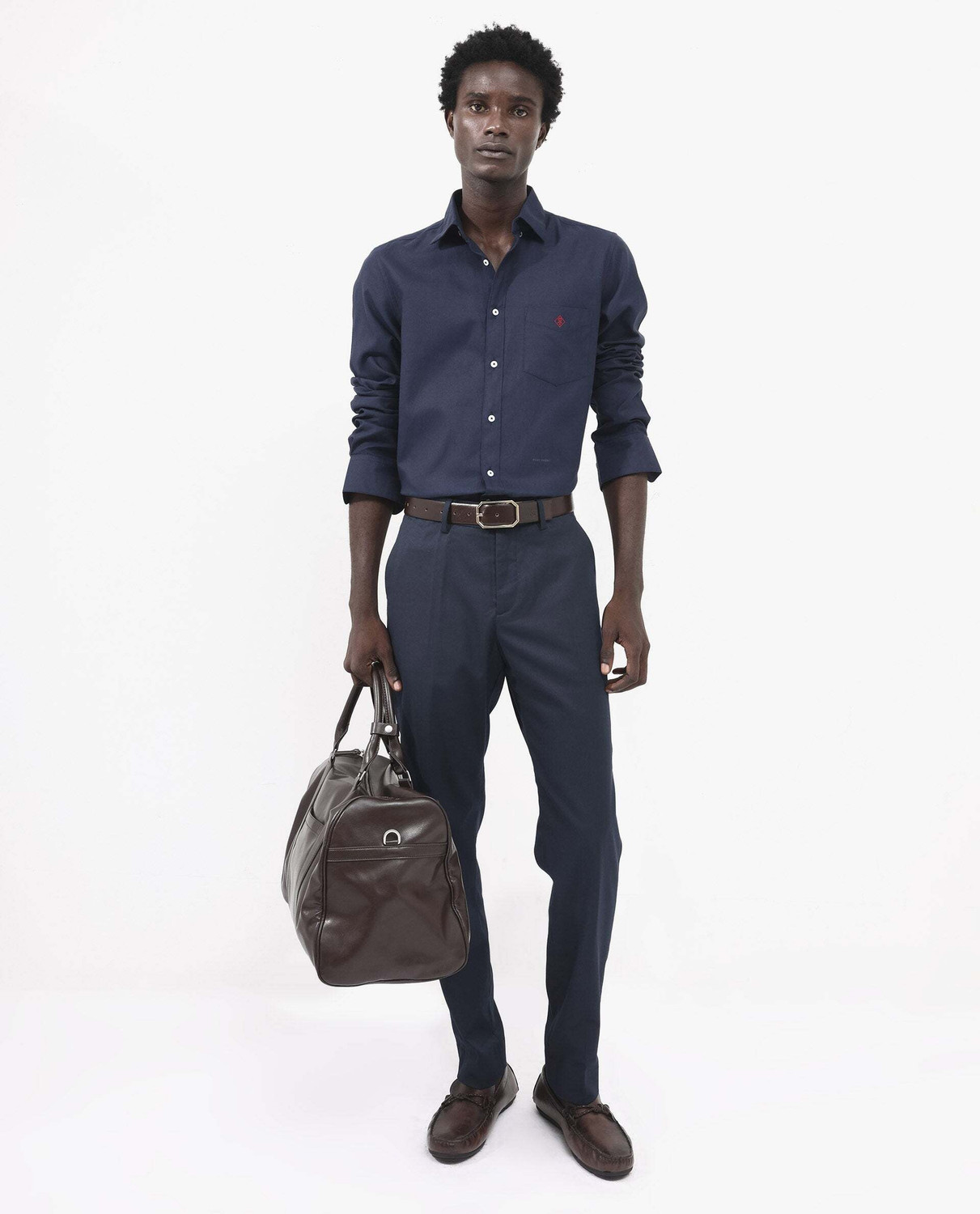 Image of RARE RABBIT Men Regular Fit Solid Formal Shirt