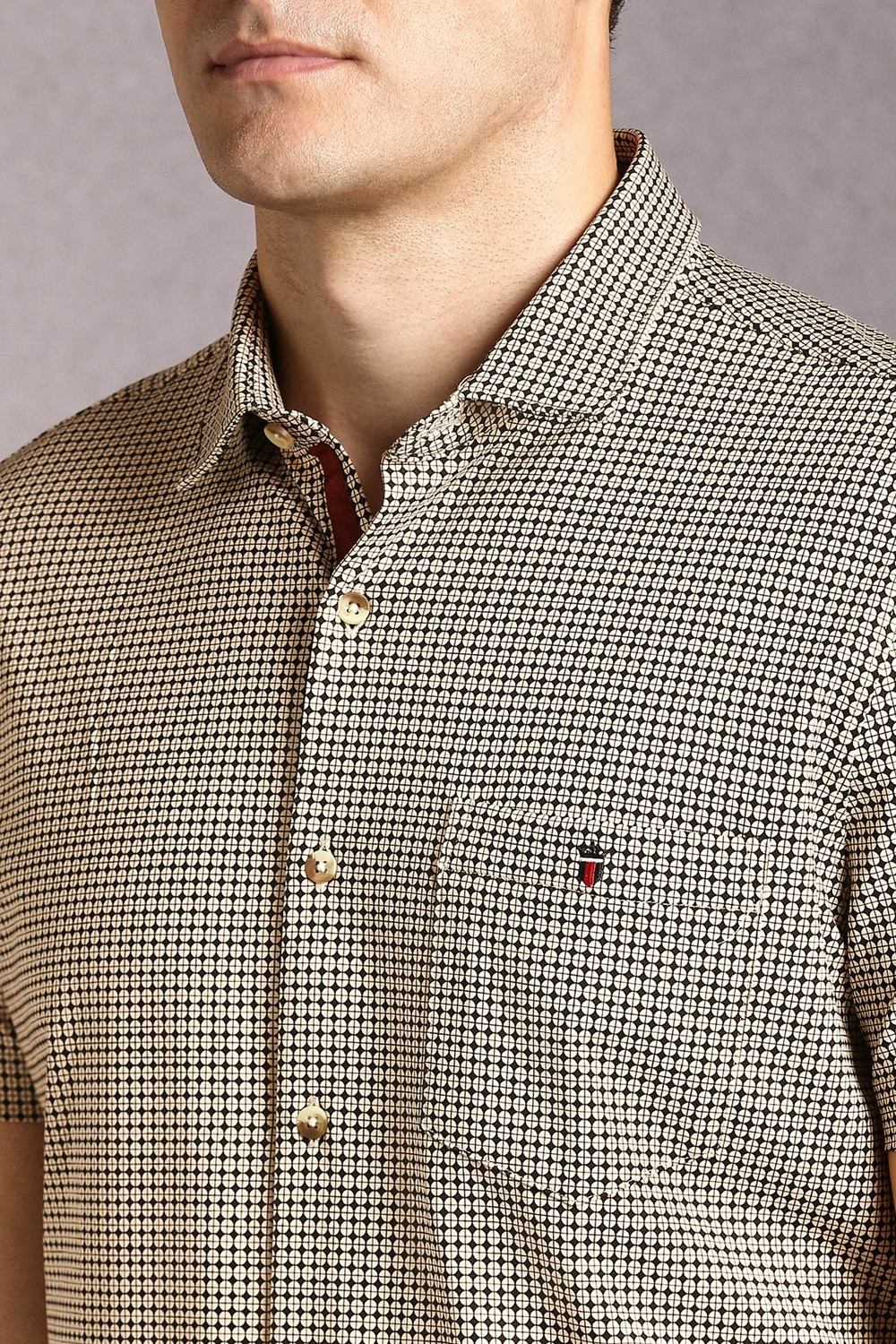 Image of LOUIS PHILIPPE Men Regular Fit Printed Casual Shirt