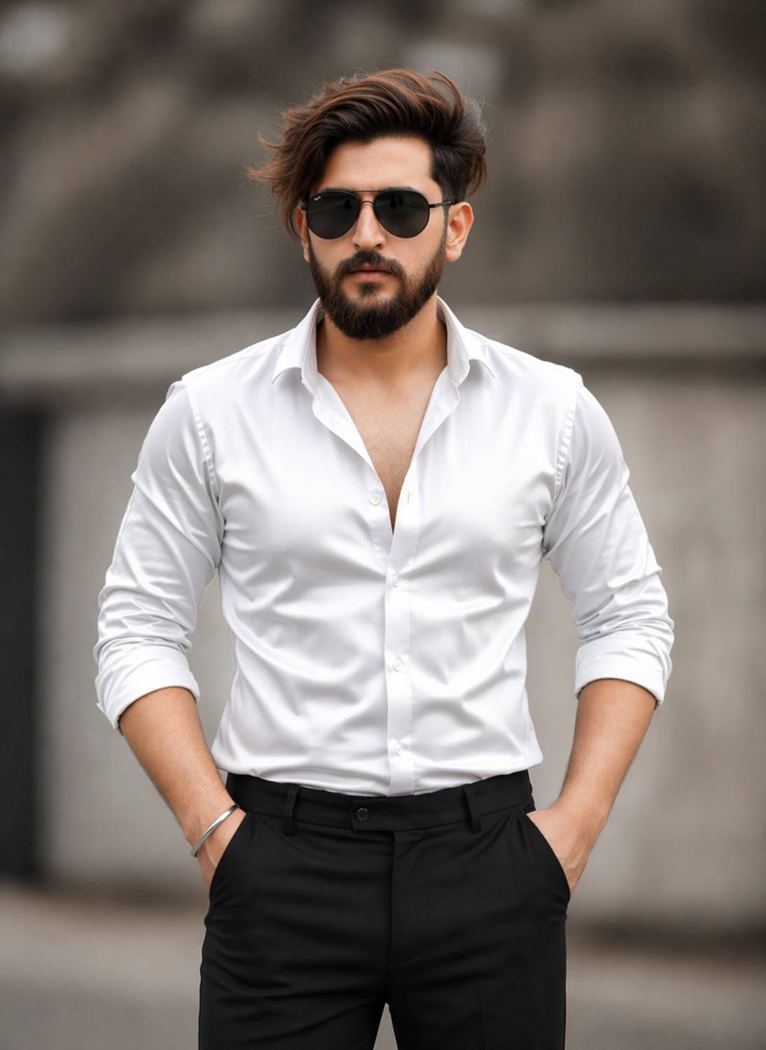 PRIVASTRAM Men Solid Party White Shirt