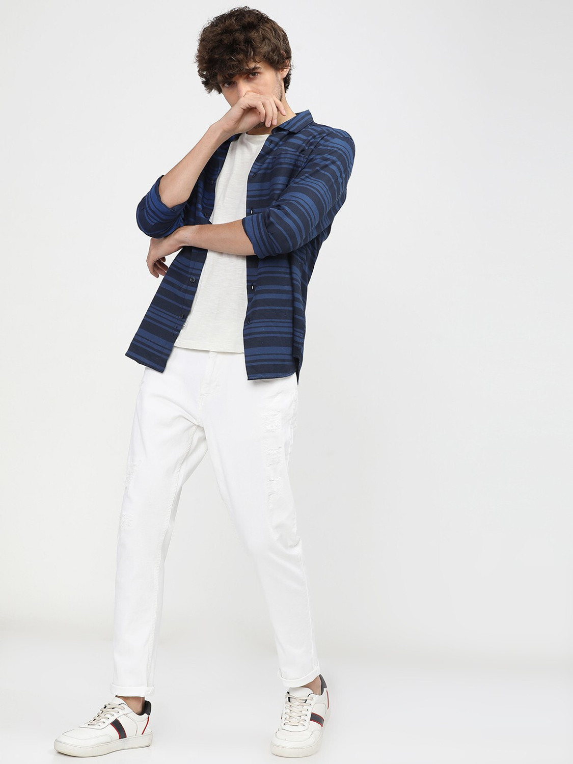 Image of KETCH Men Striped Casual Multicolor Shirt