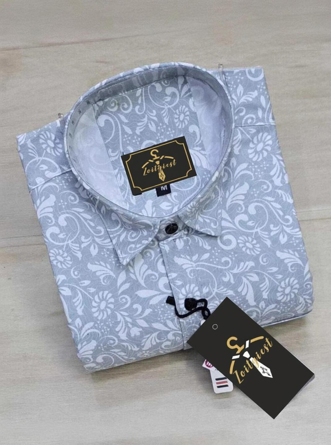 Image of Zoitgiest Men Printed Casual White Shirt