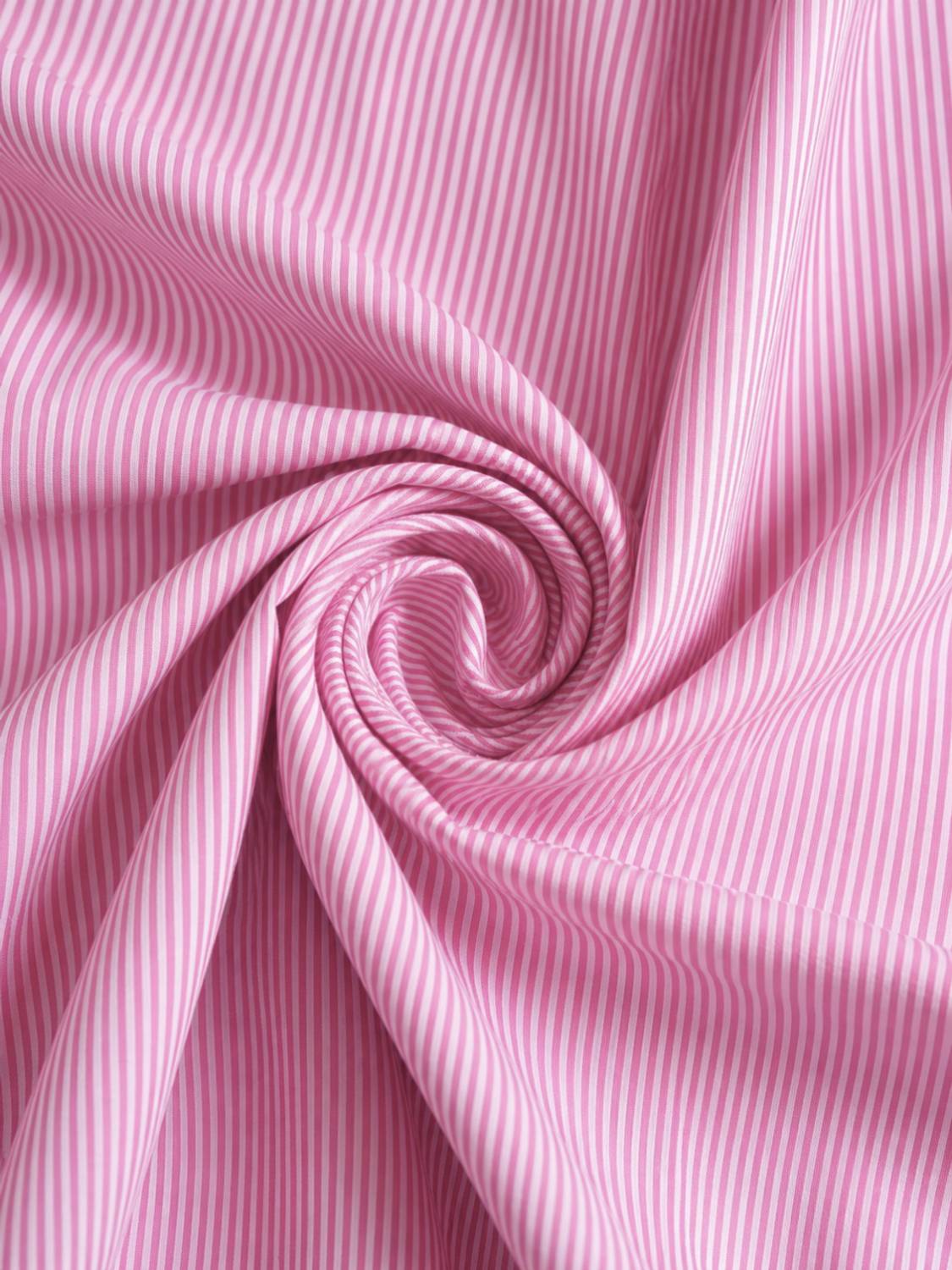 HappyBestie Women Pink, White Striped Shirt - Image 5