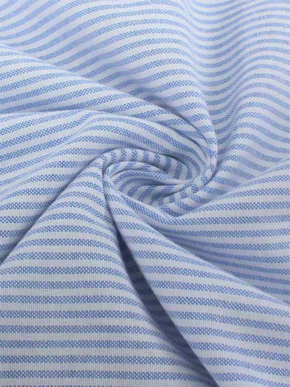 Asta Moda Men Striped Casual Blue, White Shirt - Image 2