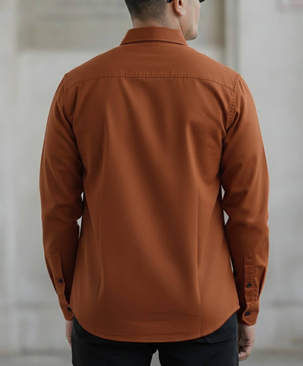 VebNi Men Solid Casual Brown Shirt - Image 3