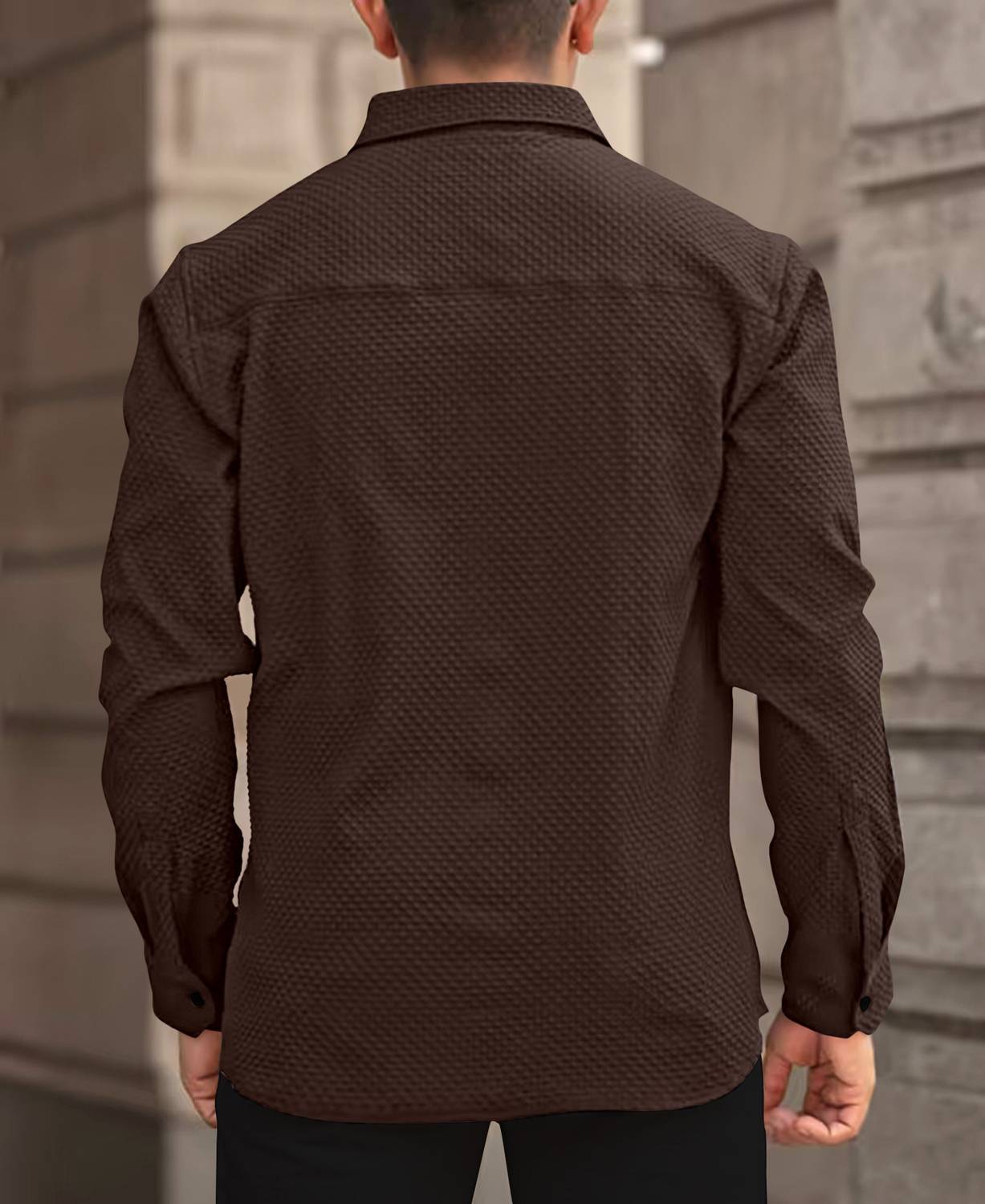 AANKLAR Men Brown Casual Shirt - Image 2
