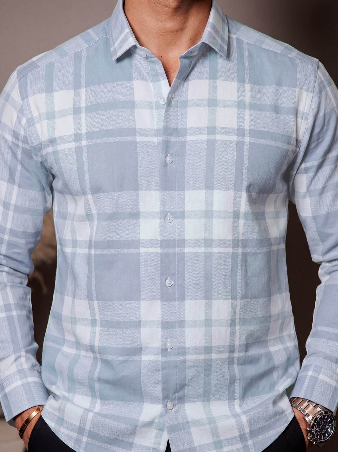 Image of BIKIT Men Checkered Casual Multicolor Shirt
