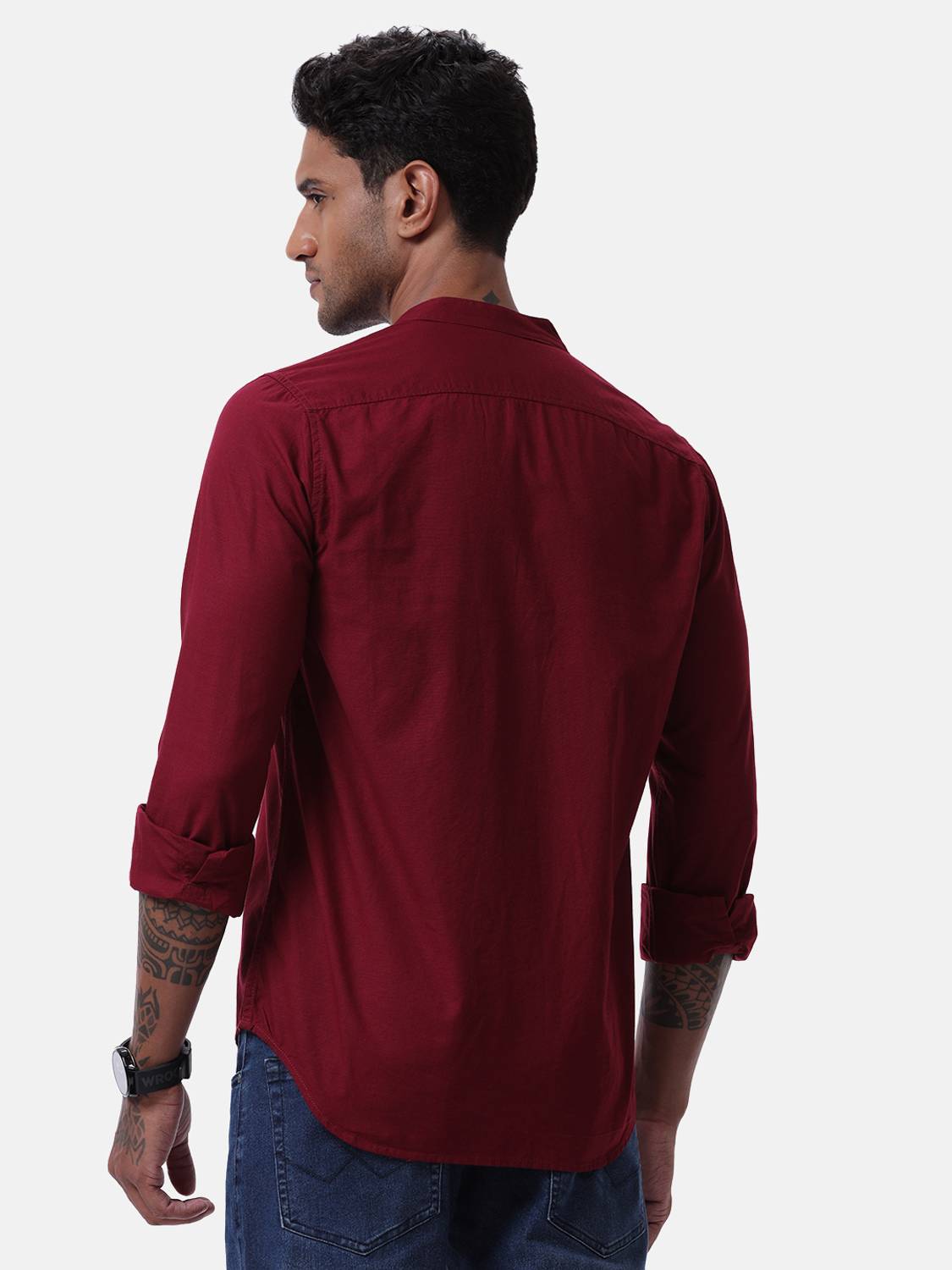 WROGN Men Maroon Casual Shirt - Image 3
