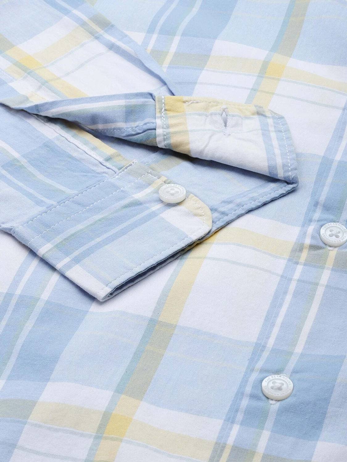 THE BEAR HOUSE Men Slim Fit Checkered Shirt - Image 3