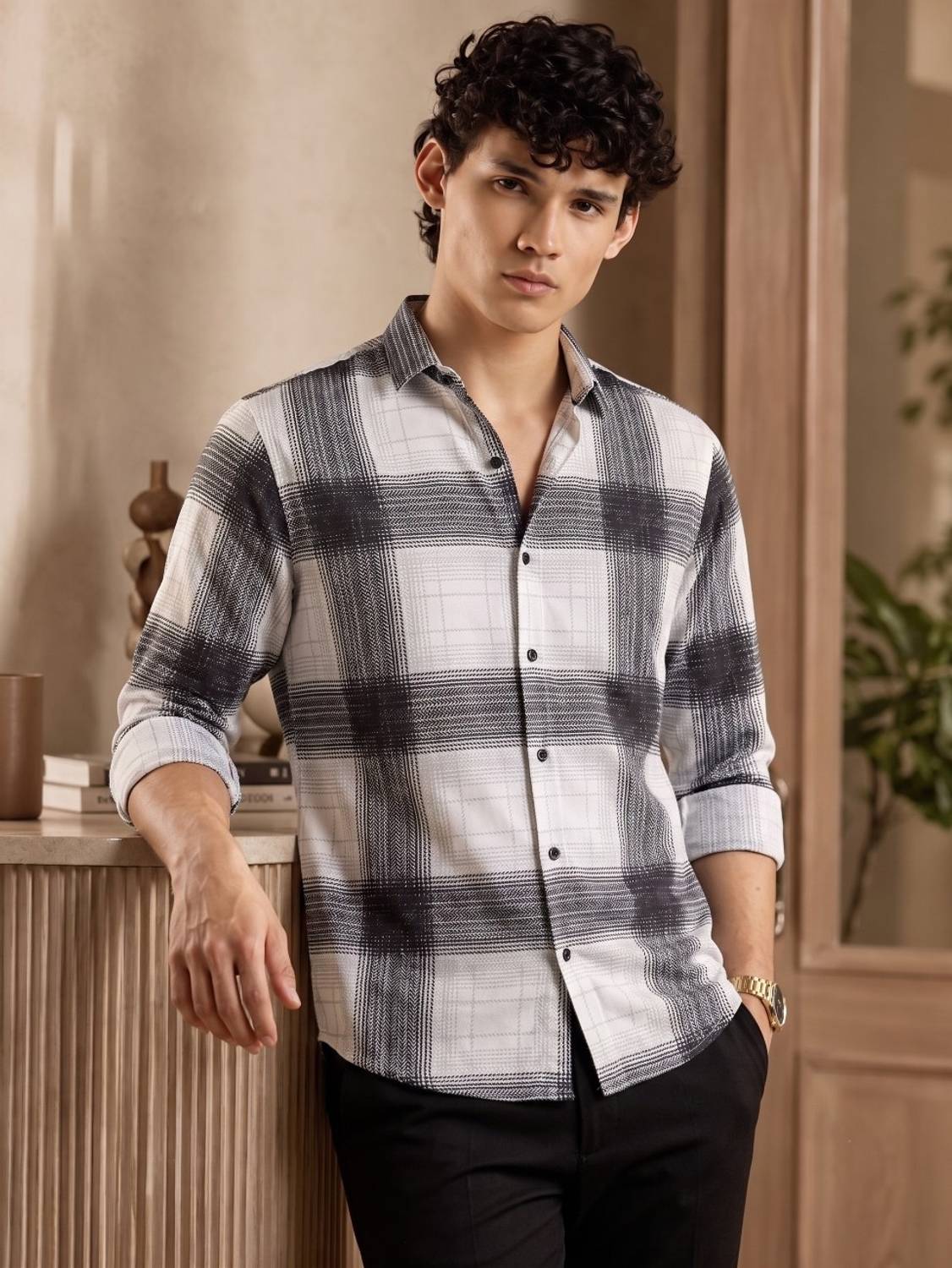 bollydolldesigner Men Checkered Casual Multicolor Shirt - Image 3