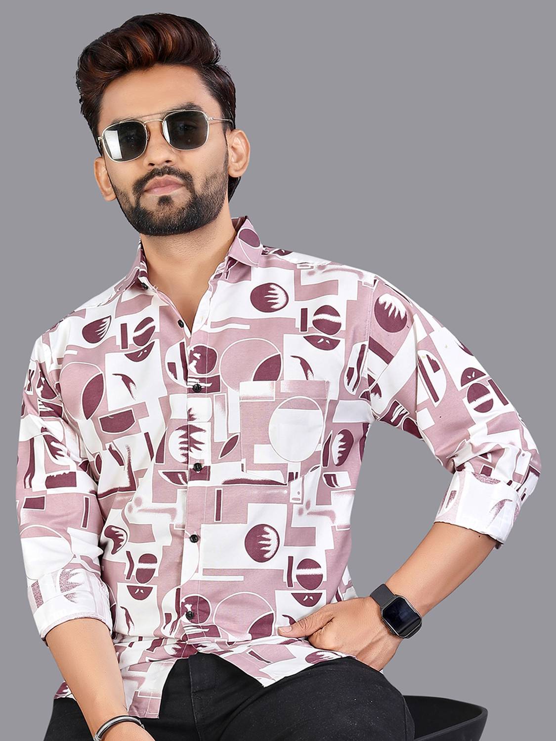 ADWYN PETER Men Printed Casual Multicolor Shirt