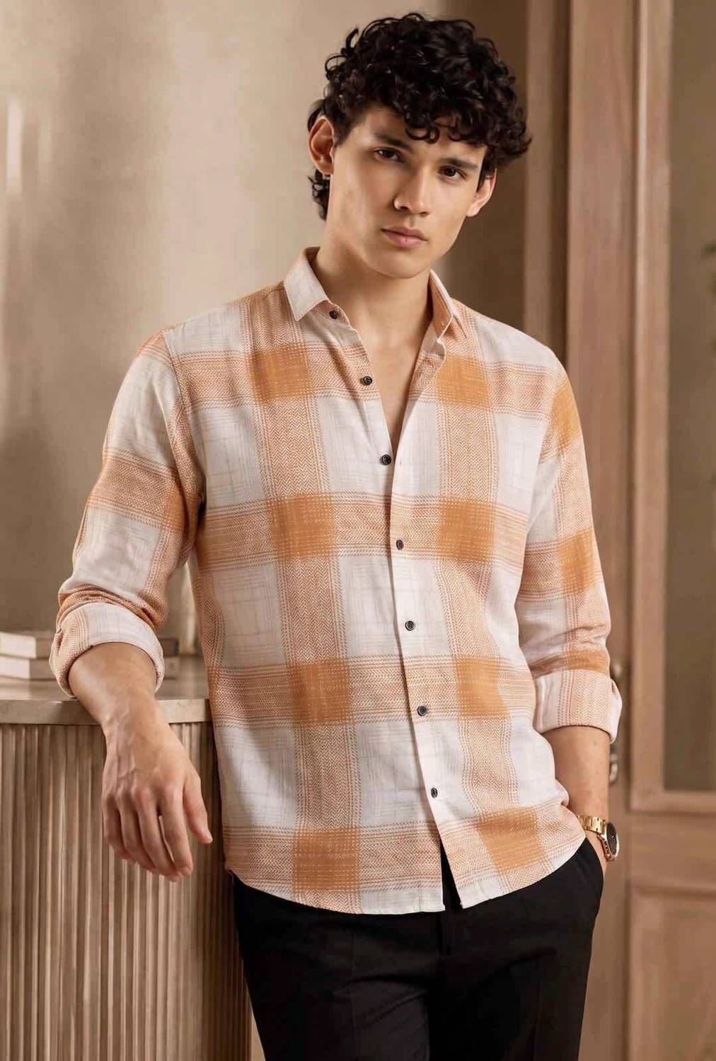 MUMIN Men Checkered Multicolor Shirt - Image 3